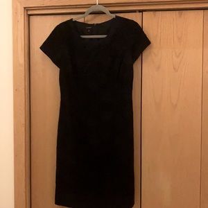 Talbots navy eyelet dress, 100% cotton,knee length